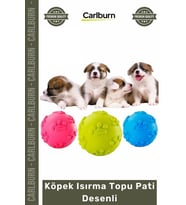 Özel Üretim Dayanıklı Kauçuk Eğitici Diş Kaşıma İnteraktif Sağlam Köpek Isırma Topu Pati Desenli