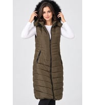 Dewberry Kadın %100 Polyester Yelek Haki Z9752 Katmanlı Kombin, Şehir ve Ofis Stili, Kazak ve Gömlek Kombini