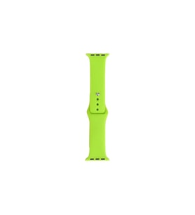 Apple Watch 7 45mm Uyumlu Band Serisi Klasik Kordon Silikon Strap Kayış (Açık Yeşil)