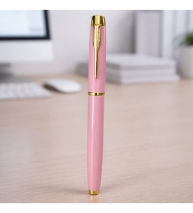 Premium Pembe Metal Roller Kalem