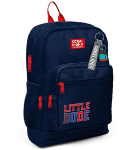 Coral High Lacivert Little Dude Desenli Okul Sırt Çantası 33219