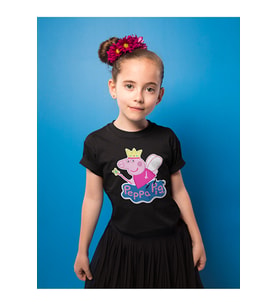 Peppa Pig Baskılı Unisex Çizgi Film Çocuk Tişört (1-12 Yaş)