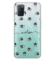 Oppo Full Panda Tasarımlı Şeffaf Telefon Kılıfı