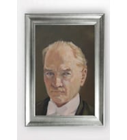 Gümüş Çerçeveli Atatürk Tablo a649