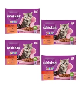 Pouch Sos Içinde Sığırlı ve Tavuklu Yavru Kedi Konservesi 85 gr 4'lü x 4 Adet