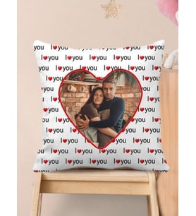 Kişiye Özel Yastık Kılıfı - Resimli Yastık Kılıfı - I Love You Yastık Kılıfı