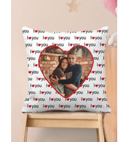 Kişiye Özel Yastık Kılıfı - Resimli Yastık Kılıfı - I Love You Yastık Kılıfı