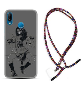 Huawei P20 Lite Mate 10 20 Lite Pro P40 Lite KılıfBoyun Asklı Rasta Silikon Purest Evil 1627