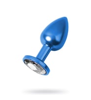 Metal Clear Taşlı Mavi  Plug Orta Boy