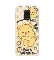 Redmi Note 9 Pro/Note 9S Uyumlu Winnie The Pooh Desenli Şeffaf Telefon Kılıfı