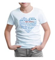 Her Dilde Seni Seviyorum Beyaz Çocuk Tshirt