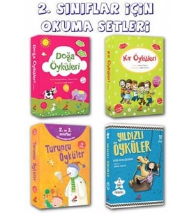 Erdem 2.Sınıflar İçin Okuma Seti (Turuncu-Yıldızlı-Doğa-Kır Öyküleri)+ Kitap Okuma Not Defteri (Beyaz)