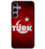 Galaxy S24 Kılıf HD Desen Baskılı Kılıf - Ayyıldız Türk