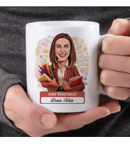 En Başarılı Kadın Sınıf Öğretmenine Hediye Karikatürlü Bardak