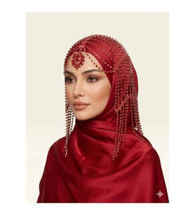 taşlı sallantılı alınlıklı saç aksesuarı Gelin,Kına,Nişan,Söz,After,Bride,Party
