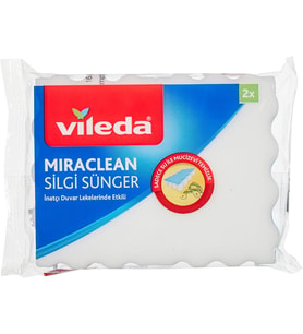169072 Miraclean Silgi Sünger 2'li, Beyaz, Düz
