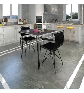 Knsz masa sandalye takımı hem75mazlum grisyh 060*060 klçsm 2 sandalye syhsyh kolçaklı sırt minderli