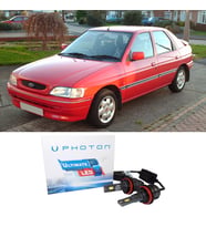 Ford Escort Led Xenon Uzun + Kısa Far Ampulü H4 Ultimate 9500 Lumens Yeni Seri Beyaz 1990-2000