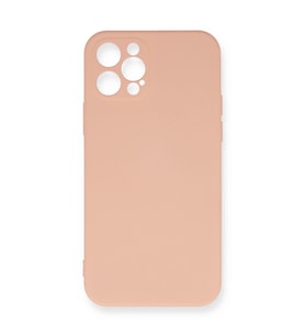 iPhone 12 Pro Max Kılıf Nano İçi Kadife Silikon - Pudra