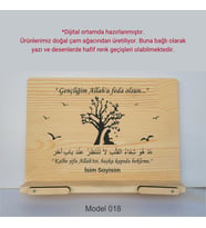 Münzevi Masaüstü Ahşap Rahle/Tablet/Kitap Tutucu-Model018