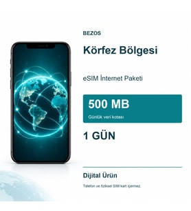 Körfez Bölgesi eSIM İnternet Paketi Günlük 500 MB 1 Gün