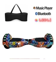 CityMate Elektrikli Kaykay Full Ledli Hoverboard Bluetooth Hoparlörlü 6.5 Inch Çanta Hediyeli D11
