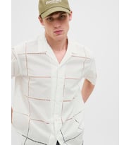 JACK JONES Erkek Kısa Kollu Desenli Gömlek 12285419