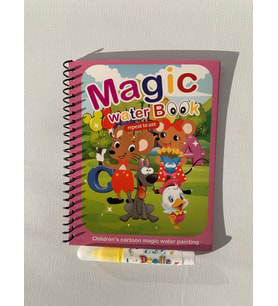 SEVİMLİ FARELER Magic Book Eğitici İngilizce Sihirli Boyama Kitabı Su Kalemi Water Painting Pembe