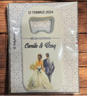 10 Adet Söz, Nişan, Nikah, Düğün Hediyesi Açacak Magnet Kart ve Ambalajlı Tek Tek (uznmg5)