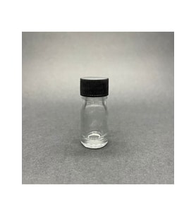 Labshop41 Şeffaf Cam Şişe 5 ml  , 5 cc Siyah Kapaklı Cam Şişe  ,  Saydam Cam Şişe x 10 Adet