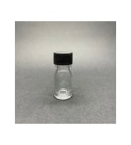 Labshop41 Şeffaf Cam Şişe 5 ml  , 5 cc Siyah Kapaklı Cam Şişe  ,  Saydam Cam Şişe x 10 Adet