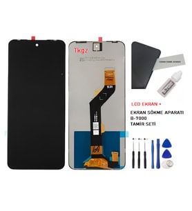 Tkgz - Tecno Spark GO 2023 Uyumlu Lcd Ekran Dokunmatik -A- Kalite + B-7000 + TAMİR SETİ