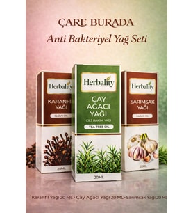 Antibakteriyel Yağ Seti ( Karanfil Yağı & Çay Ağacı Yağı & Sarımsak Yağı)