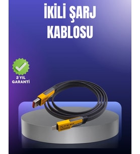 Evrensel Uyumluluklu Dayanıklı Metal Başlıklı Hızlı Şarj Kablosu