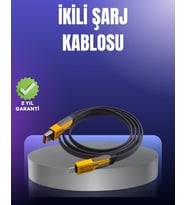 Evrensel Uyumluluklu Dayanıklı Metal Başlıklı Hızlı Şarj Kablosu