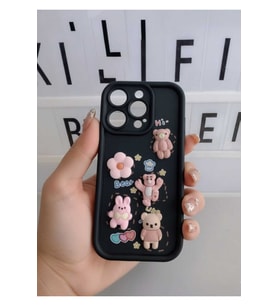 İphone 16 Pro Ayıcık Desen Kılıf Modeli