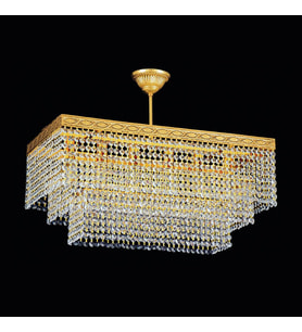Avize Çarşısı Vensai Kristal Taşlı Gold Avize BS.2780-58-60
