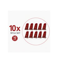 10'lu Şeffaf Kırmızı Pleksi Takı Standı, Şık ve Pratik Organizer