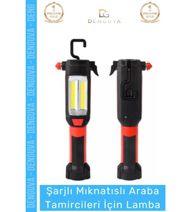 #LedLamba Şarj Edilebilir Mıknatıslı Led Fener Atölye Çalışma Güçlü Araba Tamircileri İçin Lamba