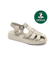 Venüs Yavanna Hakiki Deri Comfort Ortopedik Kadın Sandalet (Vizon)