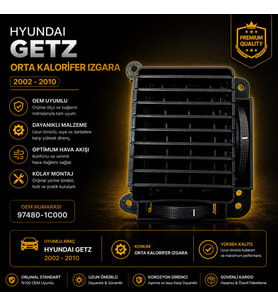 Hyundai Getz Orta Kalorifer Izgara Sol 2002-2010