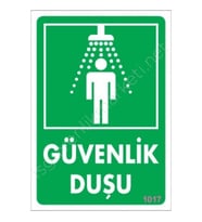 Mey İthalat® Güvenlik Duşu Uyarı Levhası 17,5X25 Kod:1017