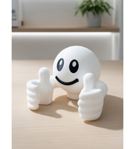 MYCRAFT3D Emoji Tasarımlı Çift El Telefon Standı & Masaüstü Tutucu Sarı