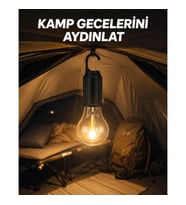 Mey İthalat® Type-C Şarjlı LED Kamp Lambası – Uzun Ömürlü Pil ve Yüksek Parlaklık