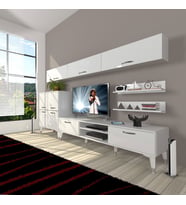 Decoraktiv Eko 8 Mdf Dvd Silver Tv Ünitesi Tv Sehpası (Beyaz)