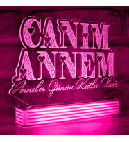 Canım Annem 3D Lamba, Anneye Hediye (Pembe)