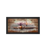 Eski İstanbul Motifli Kanvas Tablo 50 x 70 cm Siyah Çerçeve