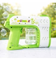 Bubble Blaster Işıklı ve Müzikli Çift Başlıklı Köpük Tabancası Double Head Bubble Gun (Yeşil)