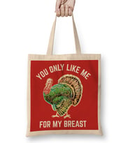Funny Thanksgiving You Only Like Me For My Breast 01 Bez Çanta Uzun Saplı