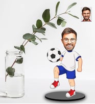 Kişiye Özel Futbolcu Tasarımlı Karikatür Ahşap Biblo Model-2